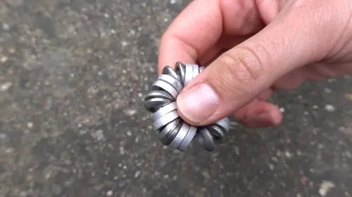 Fidget anti-stress anneau avec rondelles épaisses et larges ♻️ Fidget rondelles de frein upcyclées