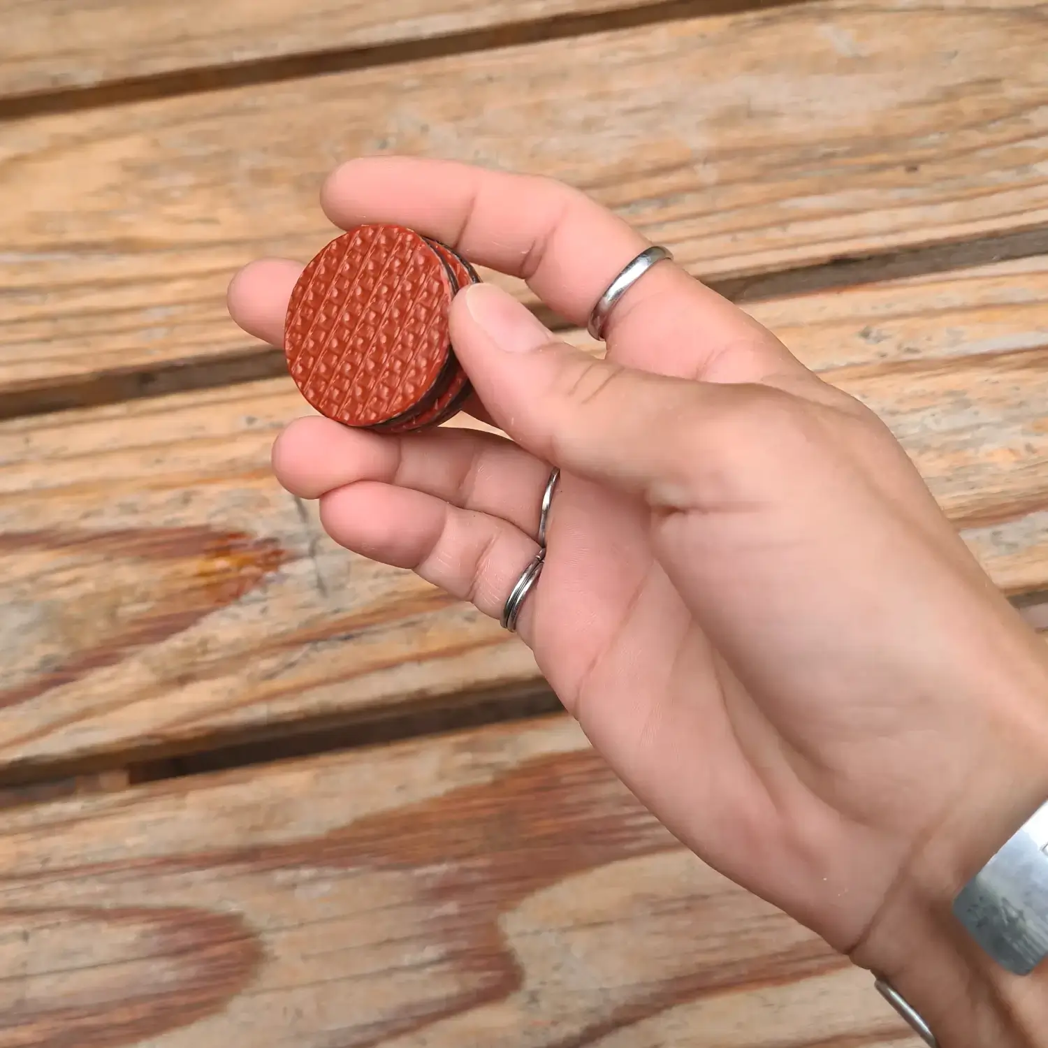 🧲 Fidget toy pièces magnétiques en tuyau de pompier - "Biscuits" aimantés Fidget pièce magnétiques - en tuyau de lance à incendie et chambre à air de tracteur upcyclés