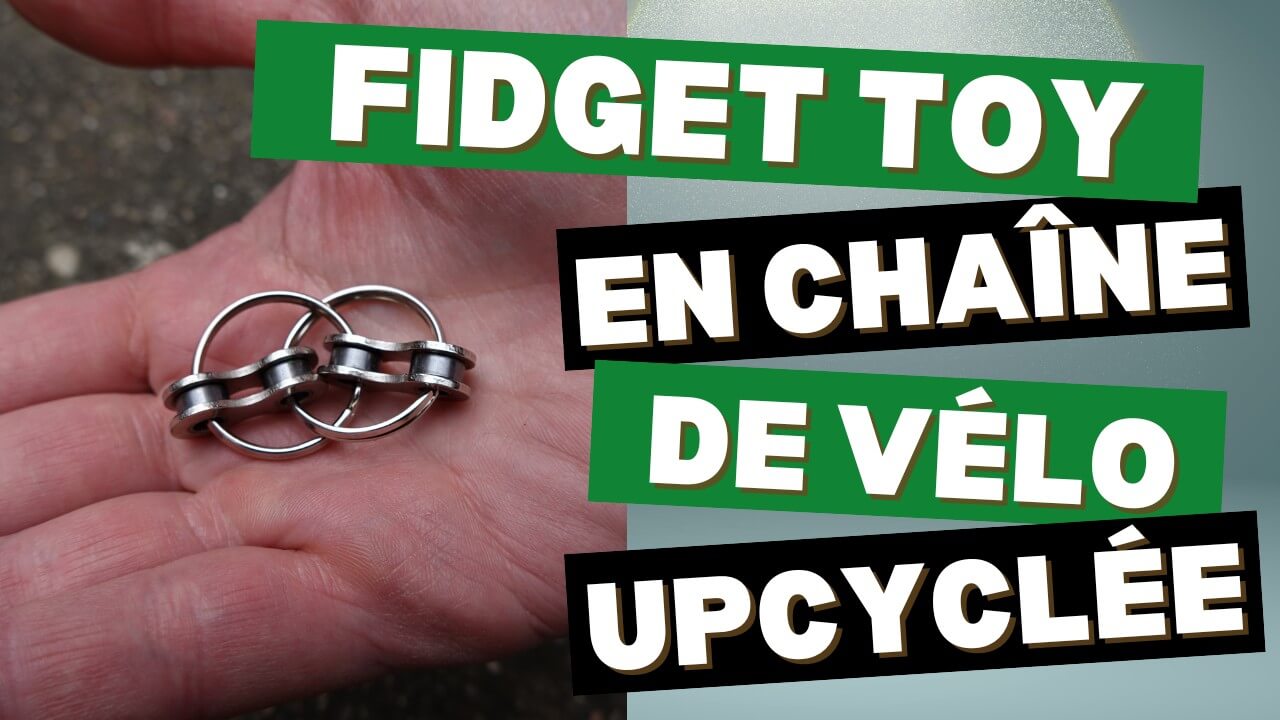 🔗 Fidget "Flippy chain" anti-stress chaîne de vélo + 2 anneaux Fidget toy "flippy chain" en chaîne de vélo upcyclée