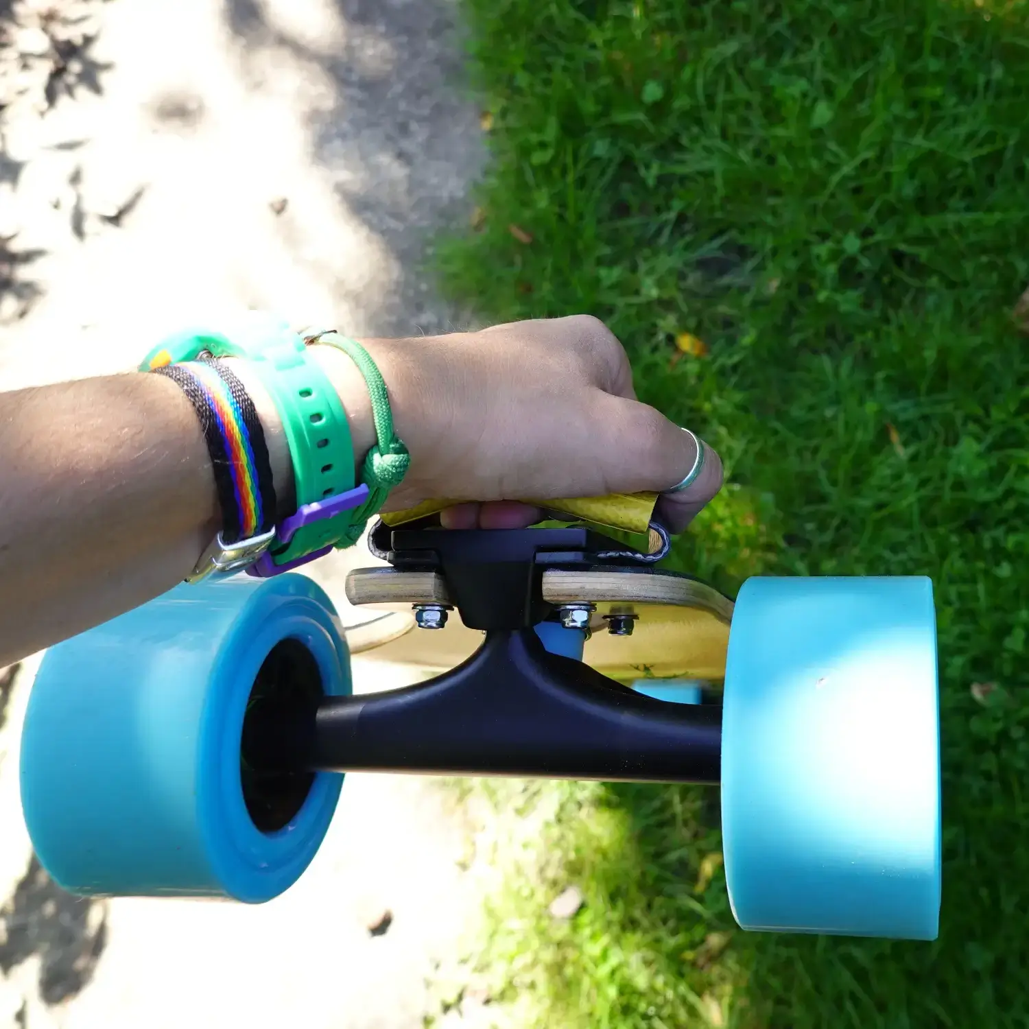 🛹 Poignée pour Longboard / LDP en tuyaux de lances à incendie - Upcyclée, Solide et Confortable Poignée longboard