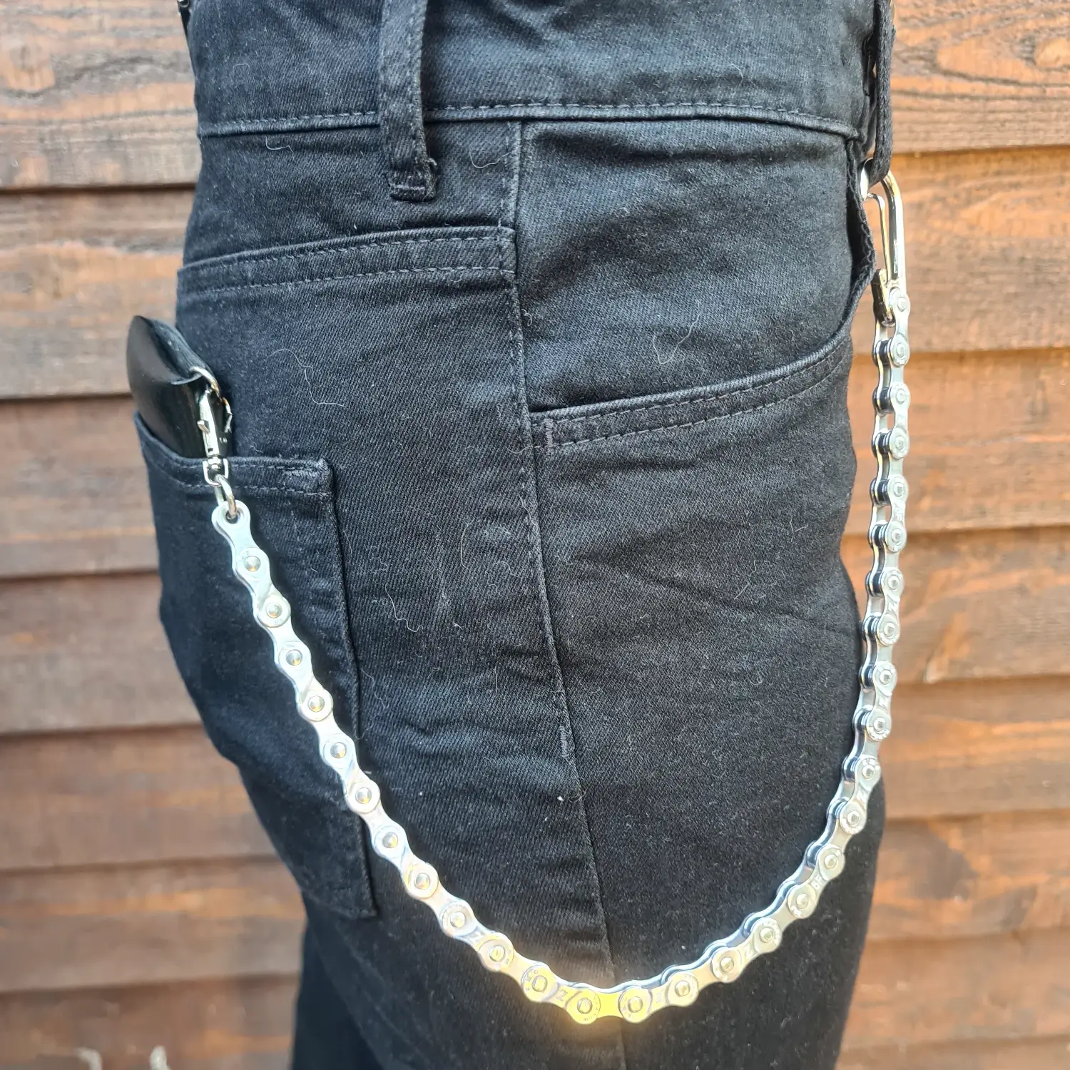 Chainette de portefeuille en chaîne de vélo – 35, 45 ou 55 cm – Portefeuille vegan en option Chainette de portefeuille en chaîne de vélo - portefeuille vegan minimaliste upcyclé en option