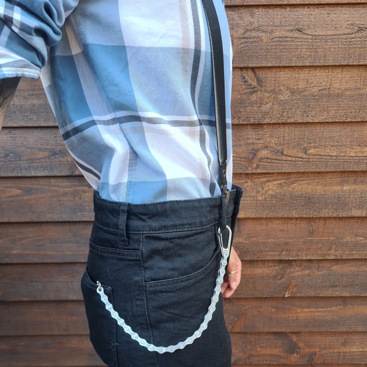 Chainette de portefeuille en chaîne de vélo – 35, 45 ou 55 cm – Portefeuille vegan en option Chainette de portefeuille en chaîne de vélo - portefeuille vegan minimaliste upcyclé en option