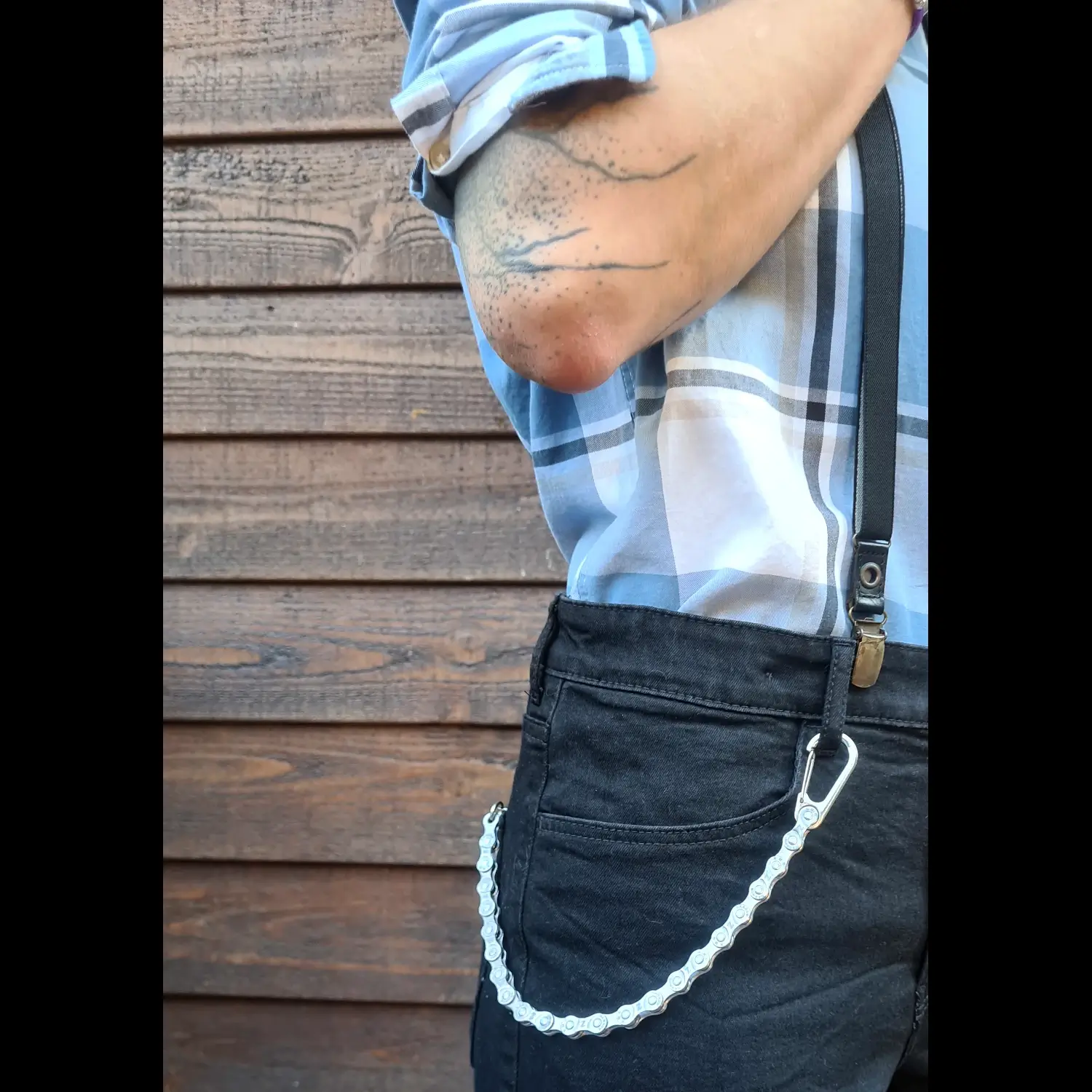 Chainette de portefeuille en chaîne de vélo – 35, 45 ou 55 cm – Portefeuille vegan en option Chainette de portefeuille en chaîne de vélo