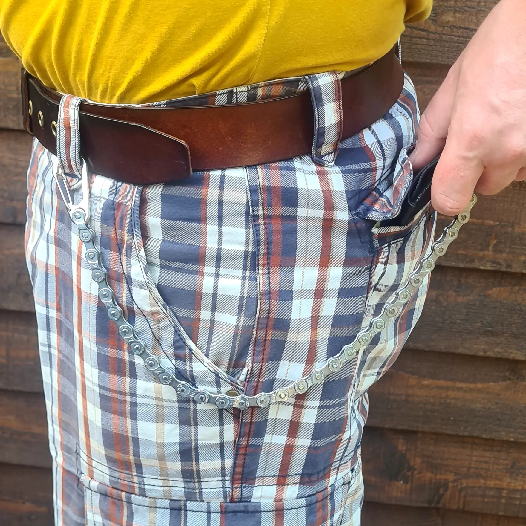 Chainette de portefeuille en chaîne de vélo – 35, 45 ou 55 cm – Portefeuille vegan en option Chainette de portefeuille en chaîne de vélo - portefeuille vegan minimaliste upcyclé en option