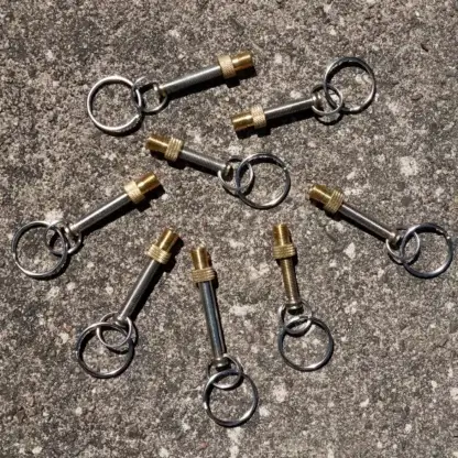 Porte-clés avec adaptateur de valve Presta à Schrader - Porte-clés valve upcyclée