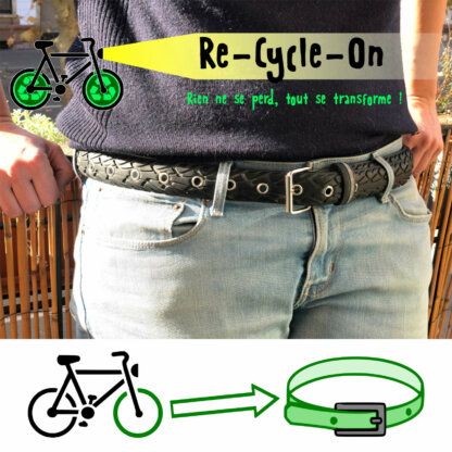 Ceinture en pneu de vélo upcyclé - Re-Cycle-On