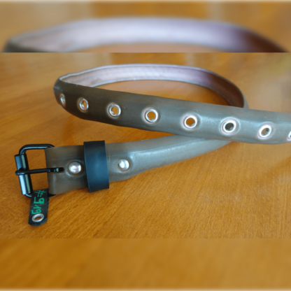 Ceinture en pneu de vélo upcyclé - marron