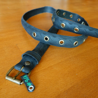 Ceinture noire en pneu de vélo upcyclé - Re-Cycle-On