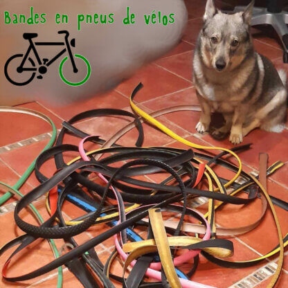 Bande de pneus de vélo lavées et découpées avec soin - pour projets DIY – Image 2