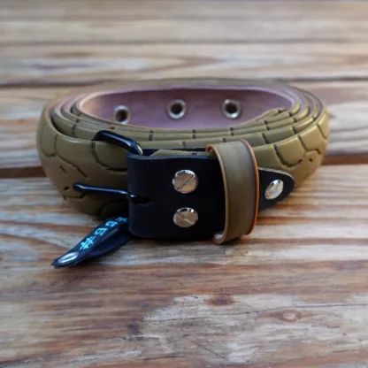 Ceinture marron en pneu de vélo upcyclé - avec insert en chambre à air de tracteur