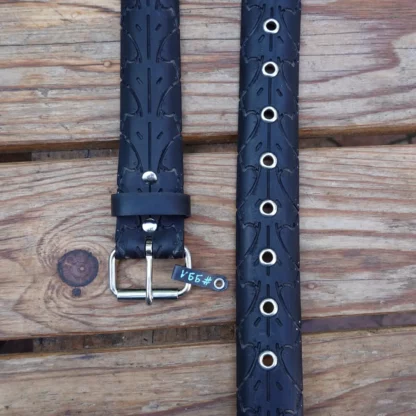Ceinture en pneu de vélo upcyclé - noire large