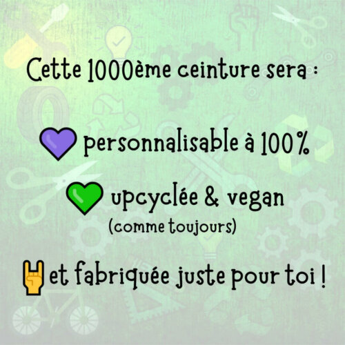 Re-Cycle-On vous fait gagner sa 1000ème ceinture en pneu de vélo upcyclé !