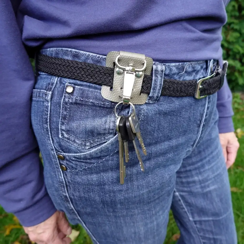 Passant porte-clés de ceinture en tuyau de lance à incendie upcyclé