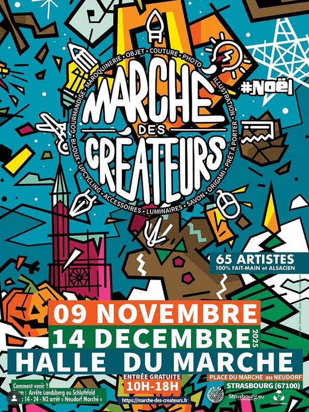 Marché des Créateurs de Strasbourg Neudorf de décembre 2025