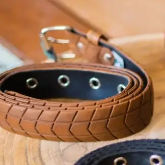 Ceinture en pneu de vélo marron
